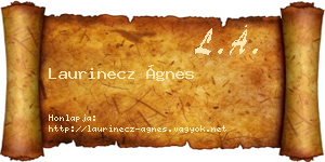 Laurinecz Ágnes névjegykártya