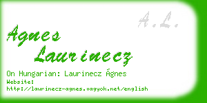 agnes laurinecz business card